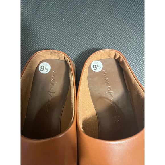 Naked Feet‎ Womens Brown Leather Mule Slipper Sandal Shoes Size 9.5 boho - Picture 3 of 8